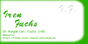 iren fuchs business card